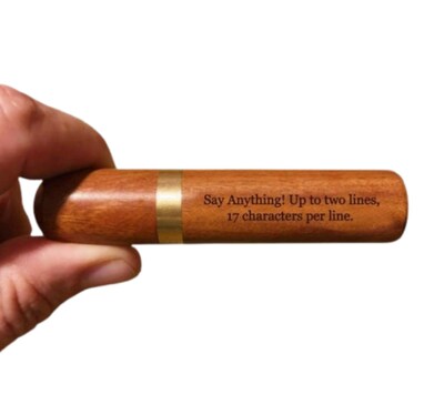 New PERSONALIZED Natural Rosewood Cremation Urn Scattering Tube - Fits Pocket or Purse, Perfect for Travel, TSA Compliant, Custom Engraved - image1